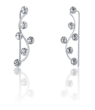 Jwl Luxury Pearls Pendientes longitudinales brillantes con cristales Jl0690 