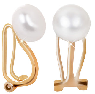 Jwl Luxury Pearls Orecchini A Clip Placcati Oro Con Perla Destra Jl0399
