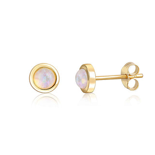 Jwl Luxury Pearls Pendientes de plata chapada en oro con ópalo sintético Jl0615 