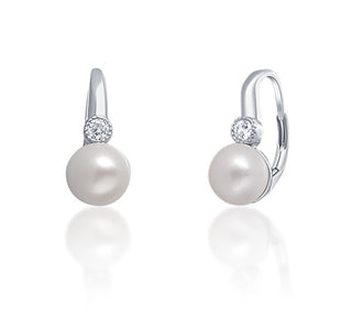 Jwl Luxury Pearls Deliziosi Orecchini In Argento Con Vera Perla Bianca Jl0673