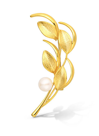Jwl Luxury Pearls Spilla Di Perle Autentiche 2 In 1 Placcata Oro Jl0843