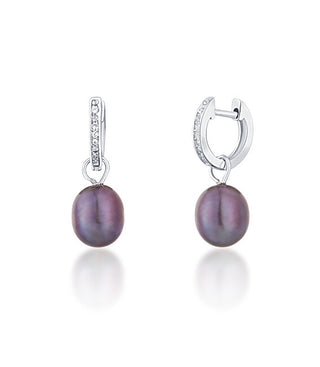 Jwl Luxury Pearls Orecchini Rotondi In Argento Stile Duchessa Kate Con Vera Perla E Zirconi 3 In 1 Jl0733