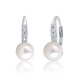 Jwl Luxury Pearls Orecchini In Argento Con Perla E Zirconi Jl0601