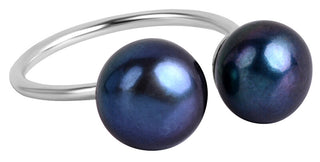 Jwl Luxury Pearls Bague en argent avec double bleu Jl0433 