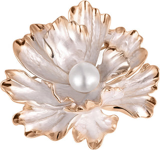 Jwl Luxury Pearls Spilla A Forma Di Fiore 2 In 1 Unica Con Vera Perla Jl0573