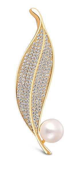 Jwl Luxury Pearls Broche Con Perlas Luminosas Leaflet Jl0700 