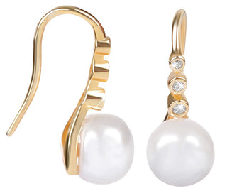 Jwl Luxury Pearls Orecchini In Argento Placcato Oro Con Perla Destra Jl0411