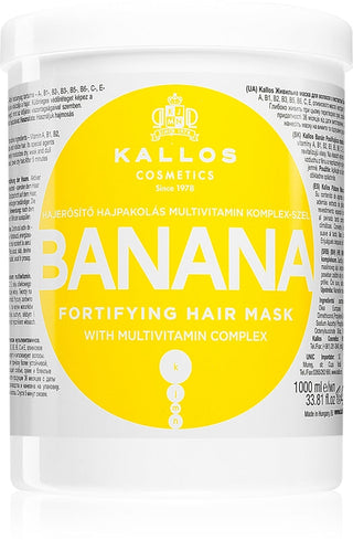 Mască de păr fortificantă cu banane Kallos 1000 ml