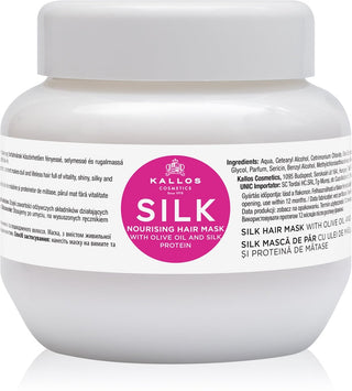 Kallos Mască hidratantă pentru (Mască de păr Silk cu ulei de măsline și proteine de mătase) KJMN (Mască de păr Silk cu ulei de măsline și proteine de mătase) - Volum: 275 ml