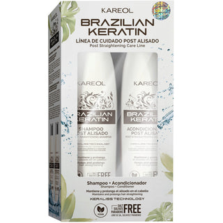Kareol Brazilian Keratin Post Kit - Shampoo + Balsamo, 2x300