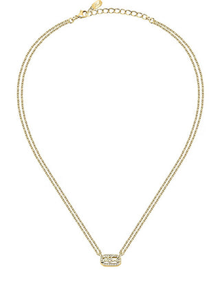 Karl lagerfeld Double Gold Plated Collana da donna Crystals KLAYC12