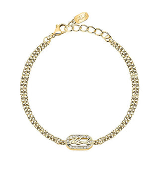 Karl lagerfeld Double gold-plated Bracciale da donna Crystals KLAYC32
