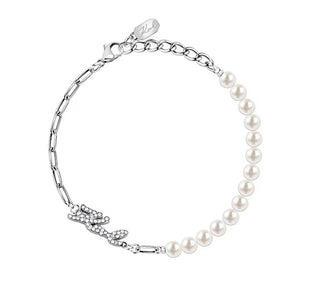Karl lagerfeld Elegant Bracciale with synthetic pearls Pearl KLAYR08