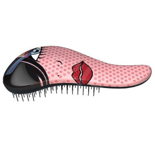 Dtangler Spazzola per capelli con manico rosso per labbra / occhi