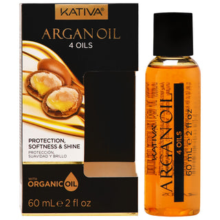 Kativa Argan Oil 4 Oils - Olio di argan idratante per capelli 60ml
