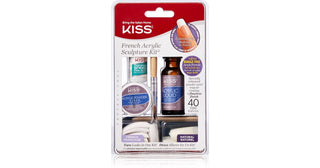 Kiss my face Conjunto de manicure francesa em acrílico