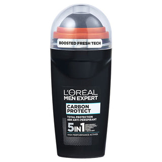 L´oréal paris עט כדורי אנטי-פרספירנט לגברים Carbon Protect 50 מ"ל
