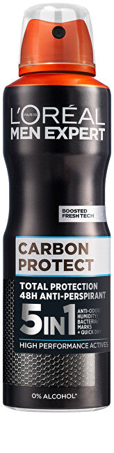 L'Oréal Paris Spray Antitraspirante Men Expert Carbon Protect (Antitraspirante 48H) 250 Ml