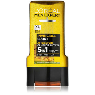 Gel de ducha Men Expert Invincible Sport para cuerpo y cabello (Gel de ducha) - Volumen: 300 ml