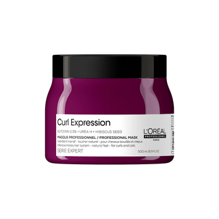 L'Oreal Professionnel Serie Expert Curl Expression Glycerin2.5% + Urea H + Hibiscus Seed Hair Treatment Cream Mask Intense Moisturizing 500 ml
