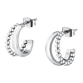 La Petite Story Designer Steel Hoop Earrings Lps01Ayq135 