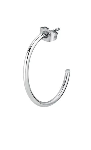 La Petite Story Eleganti Orecchini Singoli In Acciaio Lps02Aqm09/11 - Diametro: 3 Cm
