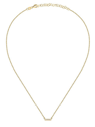 La Petite Story Elegante Collana Placcata Oro Con Zirconi Cubici Argento Lps10Awv81