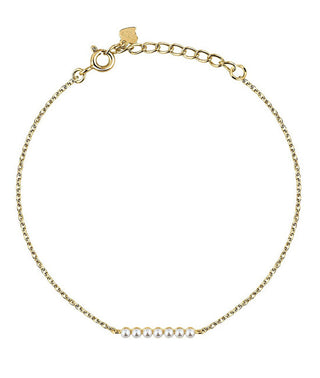 Elegant gold-plated Bracciale con synthetic pearls Silver LPS05AWV89
