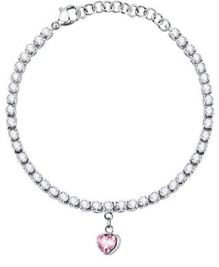 La petite story Gentle steel Bracciale with Love crystals LPS05ASD25