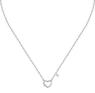 La Petite Story Delicata Collana A Cuore In Argento Con Zirconi Argento Lps10Awv12