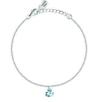 La Petite Story Delicato Bracciale In Argento Con Cuore Azzurro Argento Lps05Awv55