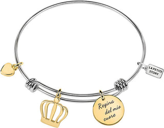 La Petite Story Bracciale In Acciaio Con Pendenti Placcati Oro Lps05Aqj04