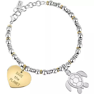La Petite Story Pulsera de acero con colgantes Save The Planet Lps05Ata08 