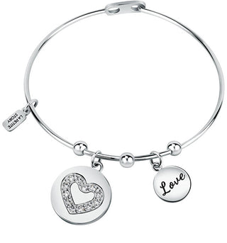 La Petite Story Bracciale In Acciaio Massiccio Con Pendenti Love Lps05Asd50