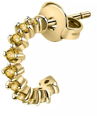 La Petite Story Orecchini Singoli Placcati Oro Con Cristalli Lps02Arq152