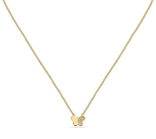 La Petite Story Collana Placcata Oro Farfalla Con Zirconi Argento Lps10Awv25