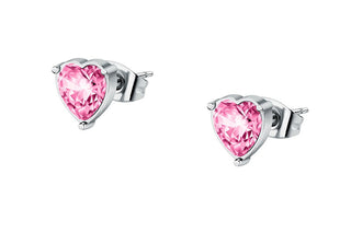 La Petite Story Orecchini In Acciaio Con Cuore E Cristallo Lps01Ayq124