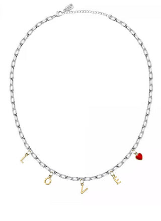 La Petite Story Affascinante Collana In Acciaio Con Pendenti Love Lps10Asd11