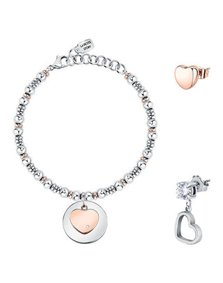 La Petite Story Set Di Gioielli Romantici Love Lps20Asd04 (Bracciale, 2 Orecchini Singoli)