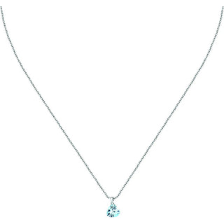 La Petite Story Délicate Collier en argent avec cœur bleu argent Lps10Awv32 