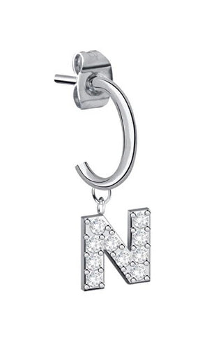 La petite story Single steel Orecchino "N" LPS02AQM79