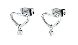 La Petite Story Orecchini In Acciaio A Forma Di Cuore Con Zircone Lps01Ayq130