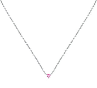 La Petite Story Collana In Argento Con Cuore Rosa Argento Lps10Awv16