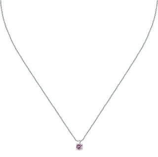 La Petite Story Collana In Argento Con Zircone Rosa Argento Lps10Awv10