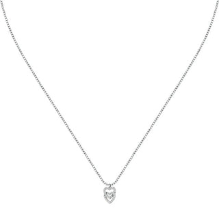 La Petite Story Collana In Argento Doppio Cuore Con Zirconi Argento Lps10Awv01