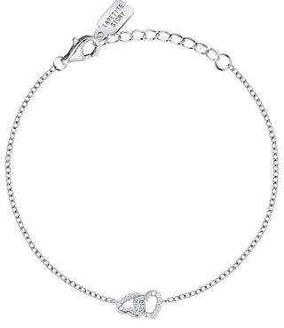 La petite story Silver Bracciale Double heart con zircons Silver LPS05AWV01