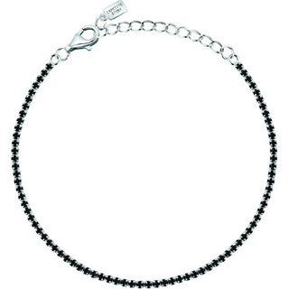 La Petite Story Bracciale Tennis In Argento Con Zirconi Neri Argento Lps05Awv66