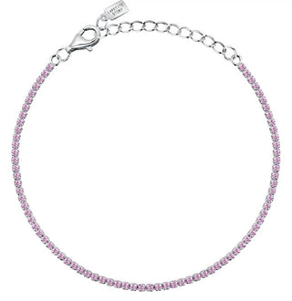 La Petite Story Bracciale Tennis In Argento Con Zirconi Rosa Argento Lps05Awv32