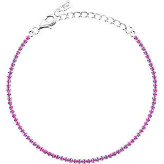 La Petite Story Bracciale Tennis In Argento Con Zirconi Rosa Argento Lps05Awv65