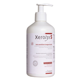 Lab lysaskin Xerolys 5 , Protegge e Idrata, Emulsione Corpo, Per Viso e Corpo, 500 ml